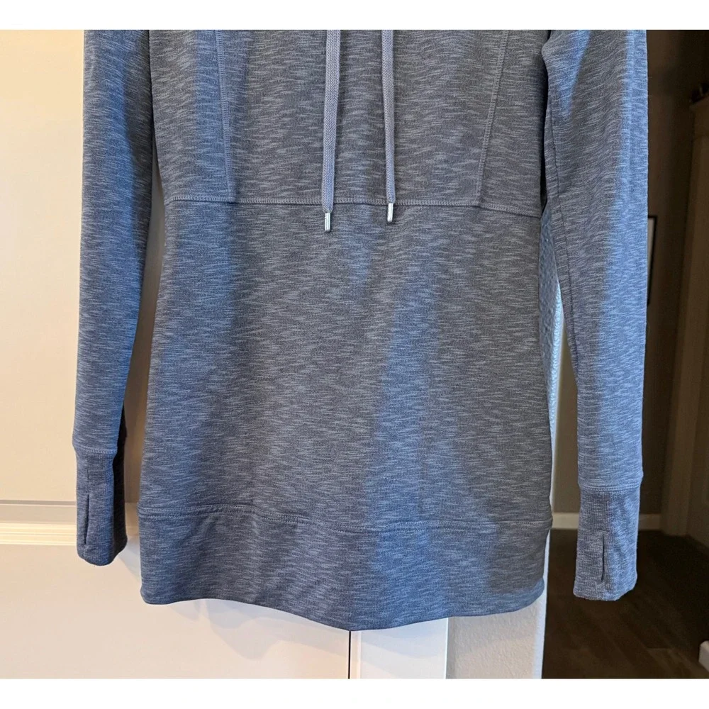 Wmns Gray Athleta Cowl Neck Tunic Sweatshirt Pockets Size‎ XS Yoga Sporty Comfy